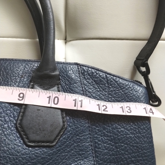 Michael Kors Pebbled Leather Two Tone Satchel Convertible Crossbody Bag - Picture 9 of 16